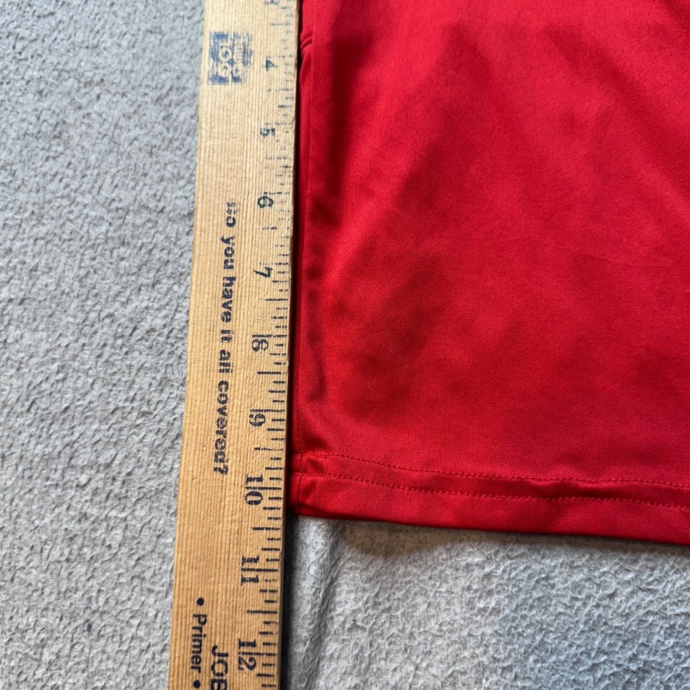 Under Armour Shorts Kids Large Red HeatGear Loose Fit Athletic Basketball Logo - Picture 7 of 9